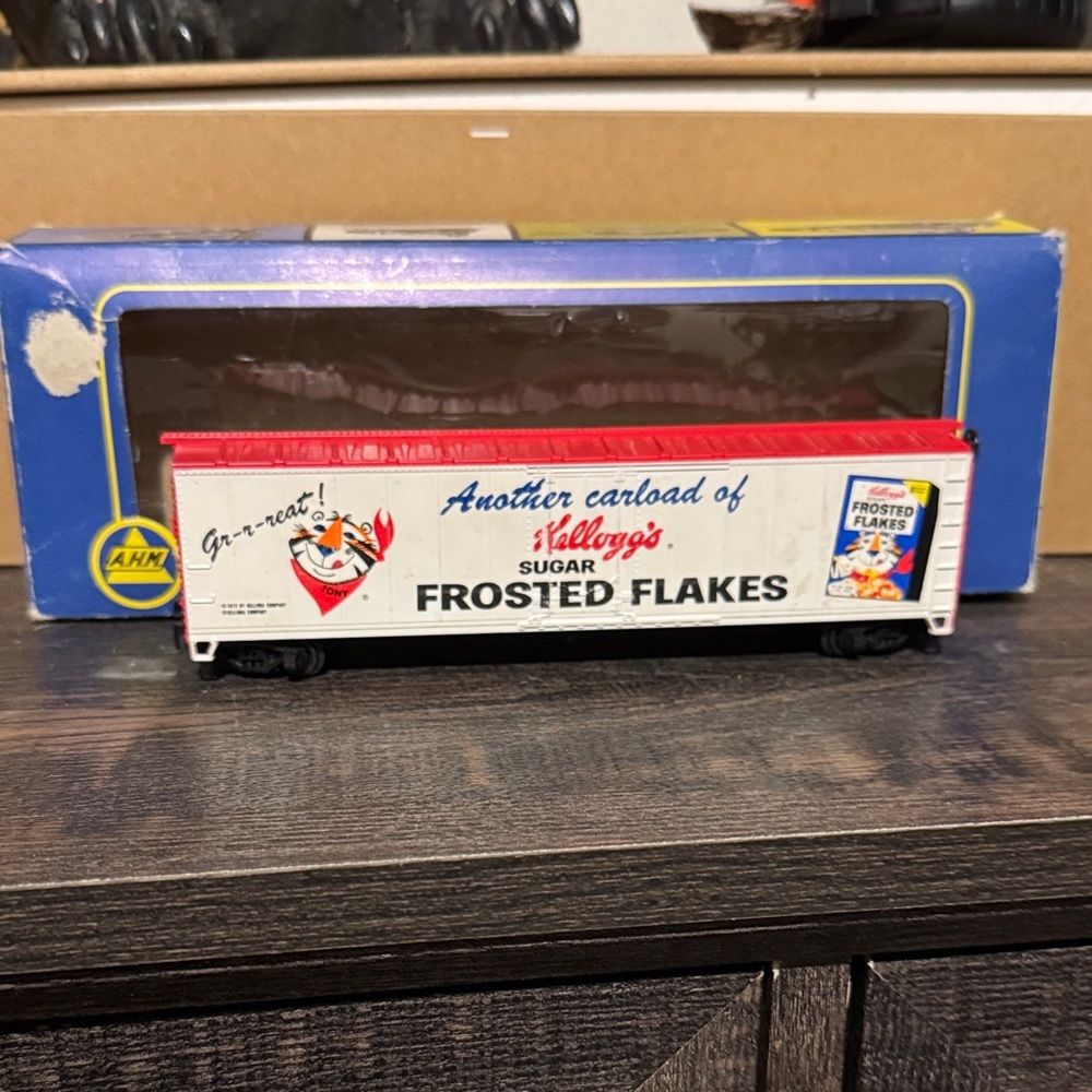Vintage Frosted Flakes Toy Train Car - Red and White